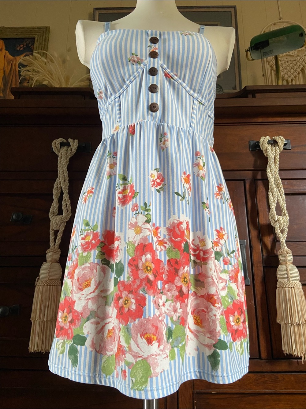 Cute Striped Floral Sundress